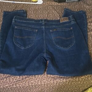 Lee Women's Dark Blue Straight Leg Jeans